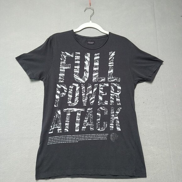 Zara Other - Zara Graphic T-Shirt Mens M Charcoal Lightweight Breathable Cotton Streetwear
